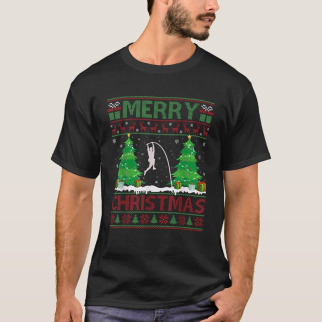 Ugly Sweater Christmas Tree Lighting Pole Vault Ug (Front)