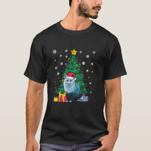 Ugly Sweater Christmas Tree Lights Arctic Fox Sant