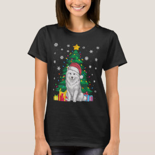 Ugly Sweater Christmas Tree Lights Samoyed Dog San