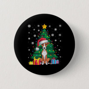 Ugly Sweater Christmas Tree Lights Whippet Dog San 6 Cm Round Badge