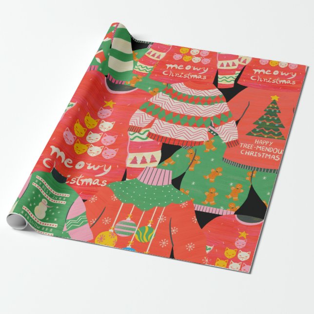UGLY SWEATER CHRISTMAS  WRAPPING PAPER (Unrolled)