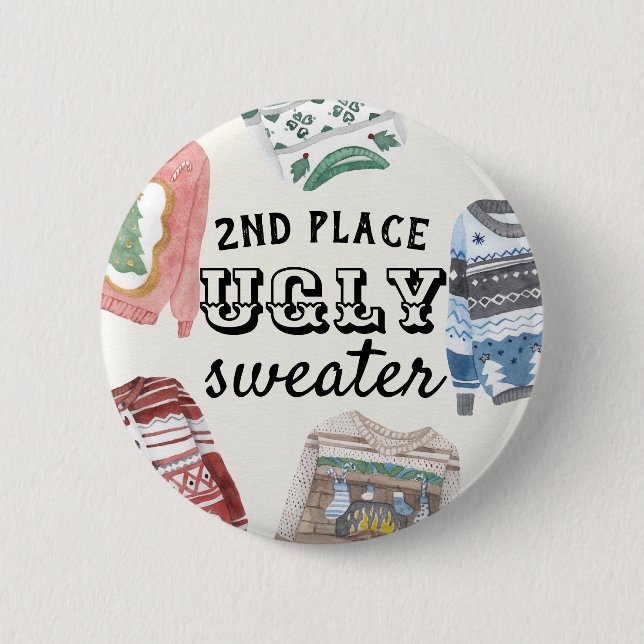 Ugly Sweater Contest Button (Front)