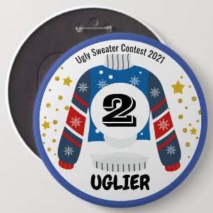 Ugly Sweater Contest Prize Button