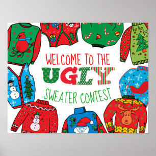 Ugly Sweater Contest, Welcome sign