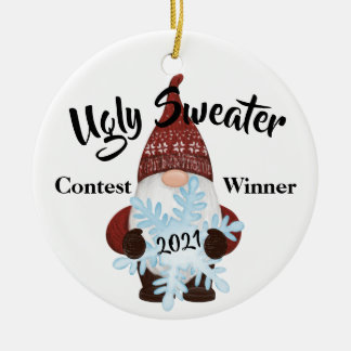 Ugly Sweater Contest Winner Prize Trophy Ornament
