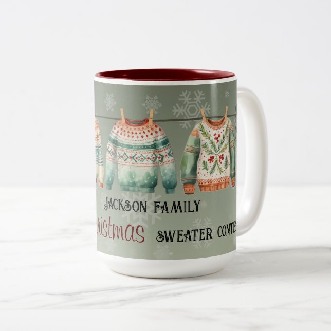 Ugly Sweater Contest Winner's Mug - Customise  (Front Right)