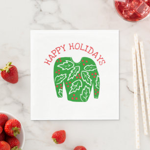 Ugly Sweater CUSTOM Holiday Christmas Napkin