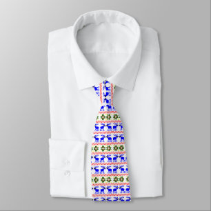 Ugly Sweater (Deal With It) Reindeer Christmas Tie