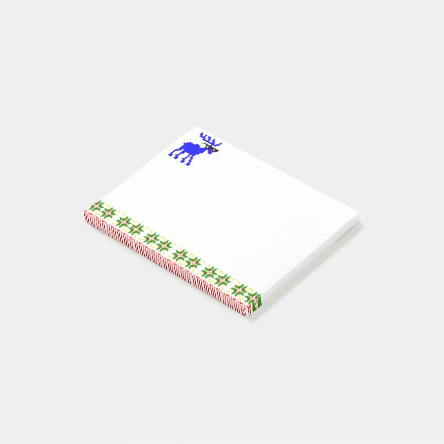 Ugly Sweater (Deal With It) Reindeer Post-it Notes (Angled)