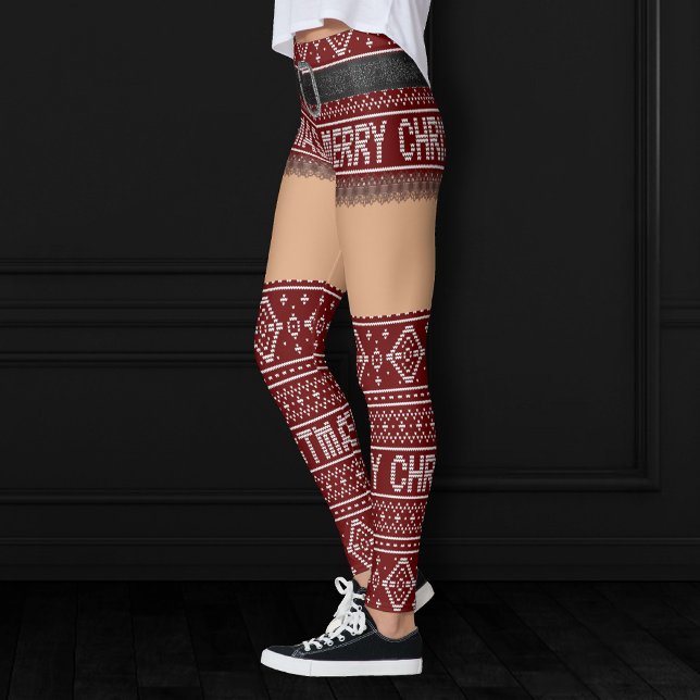Ugly Sweater Festive Red Short Skirt | Medium Skin Leggings (Creator Uploaded)