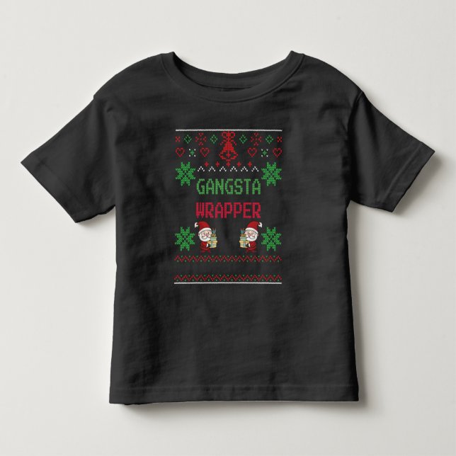 Ugly Sweater - Gangsta Wrapper - Christmas Gift (Front)