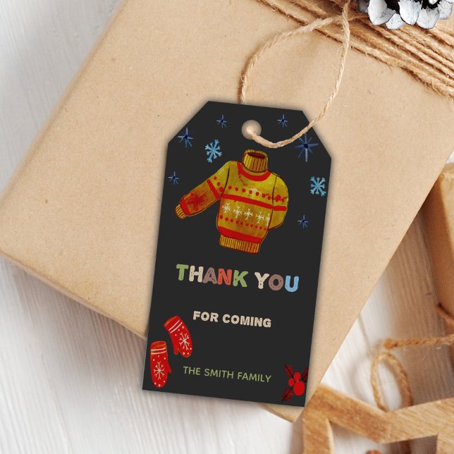 Ugly Sweater Gift Tag, Ugly Sweater Favour Tag (Ugly Sweater Gift Tags)