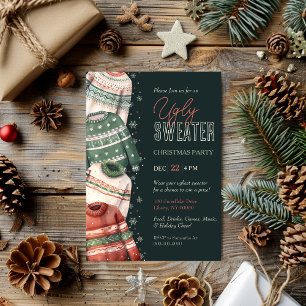 Ugly Sweater Holiday Christmas Party Invitation