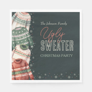 Ugly Sweater Holiday Christmas Party Napkin