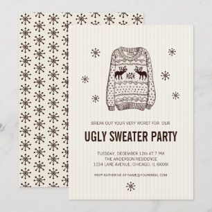 Ugly Sweater Holiday Party Invitation