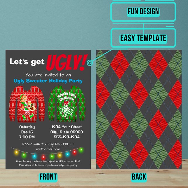 Ugly Sweater Holiday Party Invitation (Please enjoy our design and see the others in the collection.)
