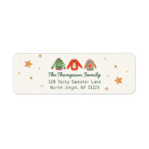 Ugly Sweater, Holiday return address label