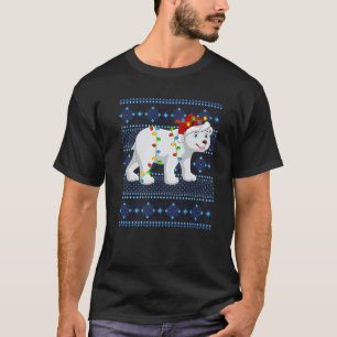 Ugly Sweater Holiday Xmas Lights Polar Bears Chris