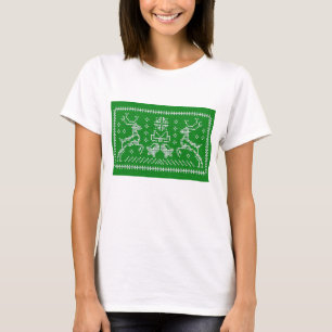 Ugly sweater jingle bells Christmas deers green
