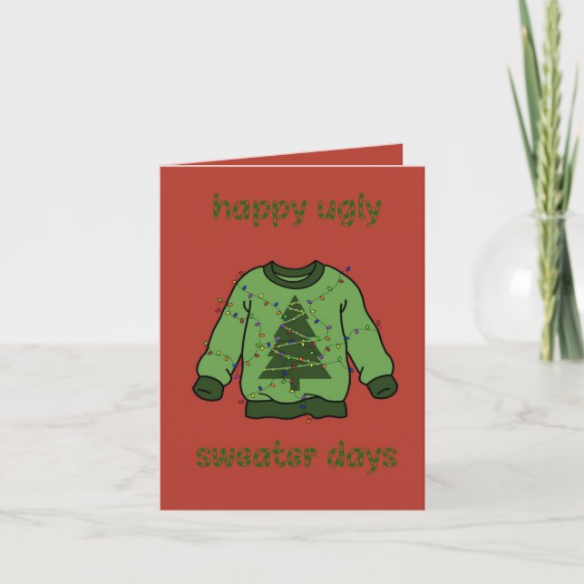 ‘Ugly sweater’ kerst Card (Front)