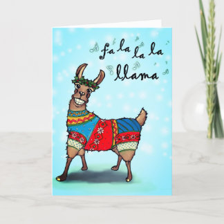 Ugly Sweater Llama Holiday Card