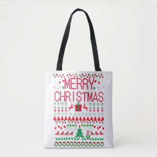 Ugly Sweater Merry Christmas Tote Bag