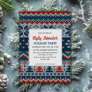 Ugly sweater Modern holiday party Invitation