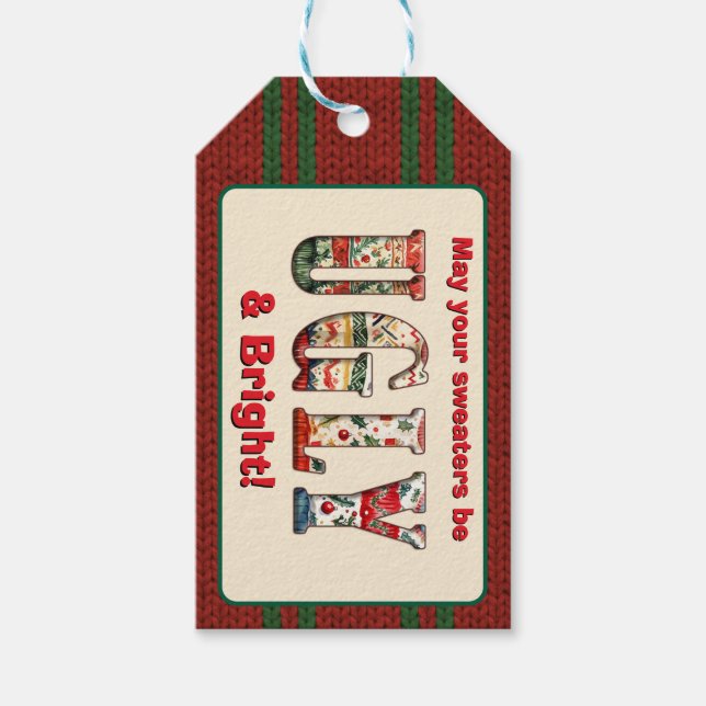Ugly Sweater Party Gift Tags (Front)