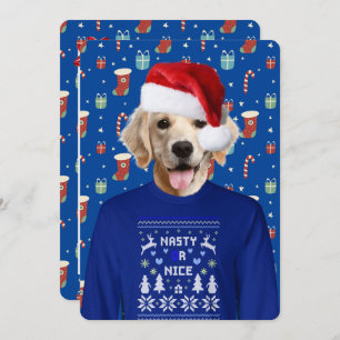 Ugly Sweater Party Golden Retriever Invitation