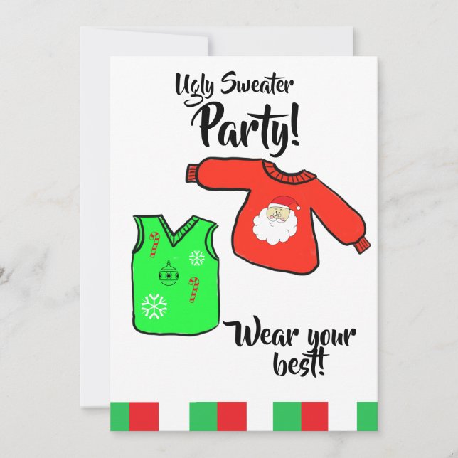 Ugly Sweater Party Invitation (Front)