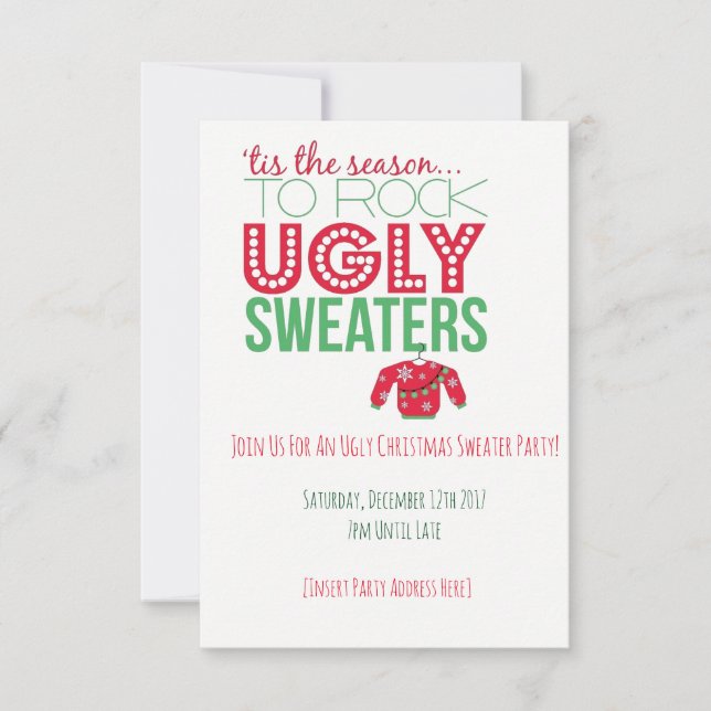 Ugly Sweater Party Invitation (Front)