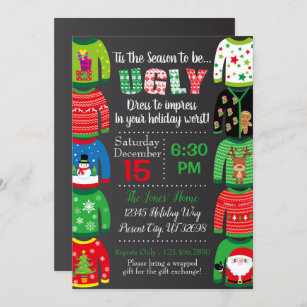 ugly christmas sweater invitation template