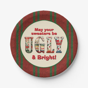 Ugly Sweater Party Paper Plate