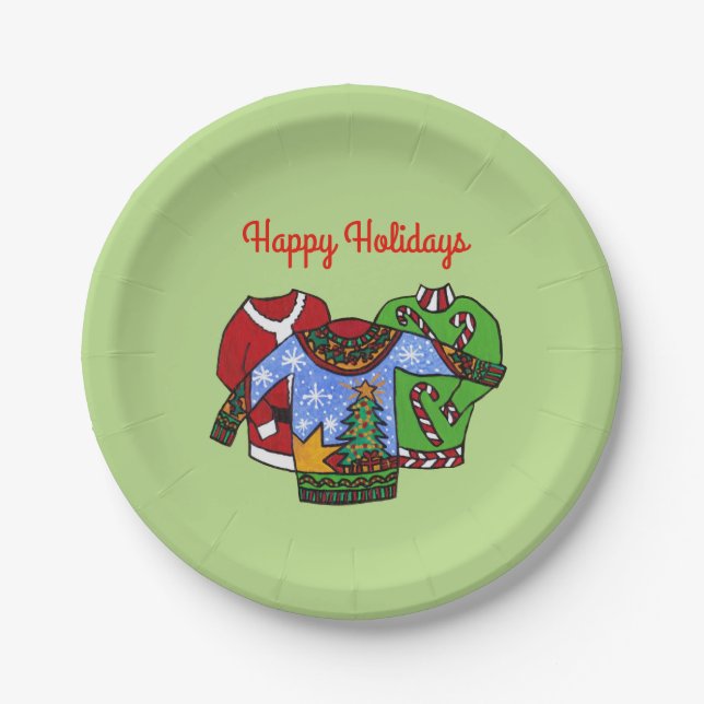 Ugly Sweater Party Plates (Front)