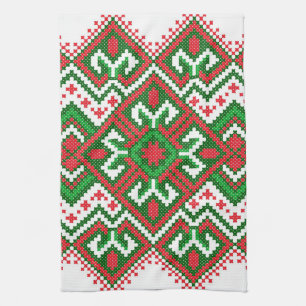 Ugly sweater pattern Festive Christmas towel