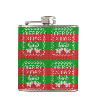 Ugly sweater pattern jingle bells Merry Xmas yarn