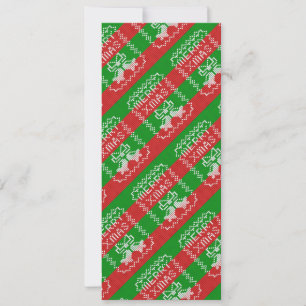 Ugly sweater pattern jingle bells Merry Xmas yarn Save The Date