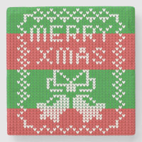 Ugly sweater pattern jingle bells Merry Xmas yarn