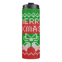 Ugly sweater pattern jingle bells Merry Xmas yarn