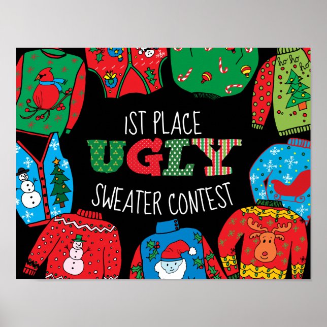 Ugly Sweater Poster, Photo Prop Poster (Front)