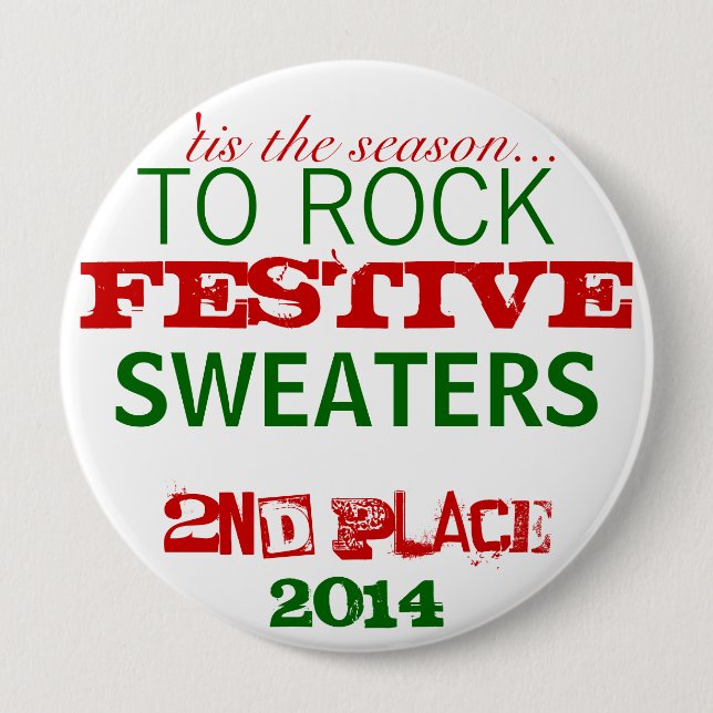 Ugly Sweater Prize Button (Front)