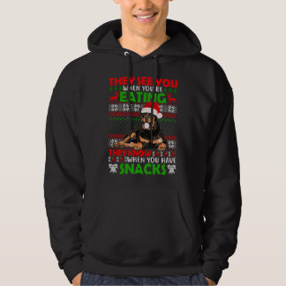 Ugly Sweater Rottweiler They See You Eating Christ