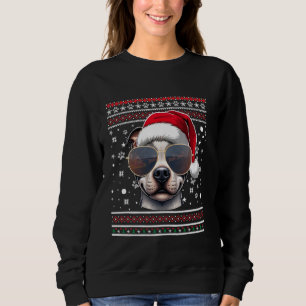 Ugly Sweater Santa American Pit Bull Terrier Dog C