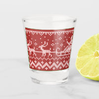 Ugly sweater Santa Claus sleigh and reindeers