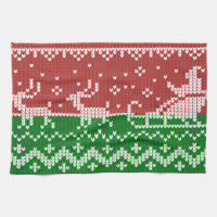 Ugly sweater Santa Claus sleigh and reindeers