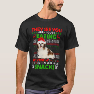 Ugly Sweater Shih Tzu They See You Eating Christma
