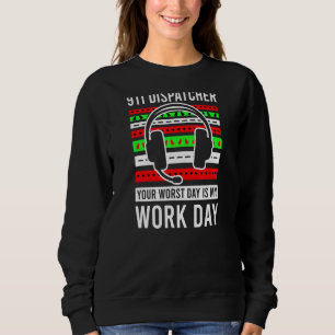Ugly Sweater Style Work Day Christmas Dispatcher