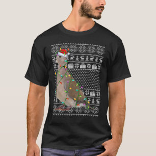 Ugly Sweater Style Xmas Lights Mourning Dove Bird