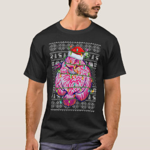 Ugly Sweater Style Xmas Lights Santa Discus Fish C