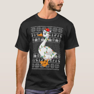 Ugly Sweater Style Xmas Lights Santa Goose Bird Ch